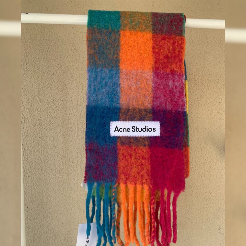 Acne Studios Mohair checked scarf